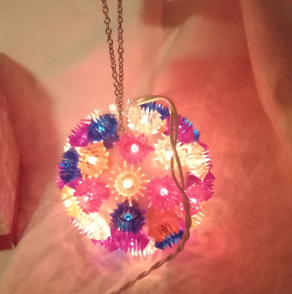 Vintage 2002 Enchanted Forest Christmas 60 Light Motion Sphere 5" 4 Functions - Picture 9 of 12